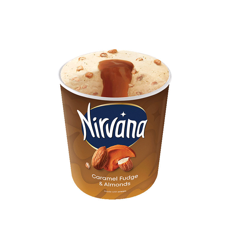 NIRVANA Caramel fudge Bourbon Vanilla & almonds 0.47L