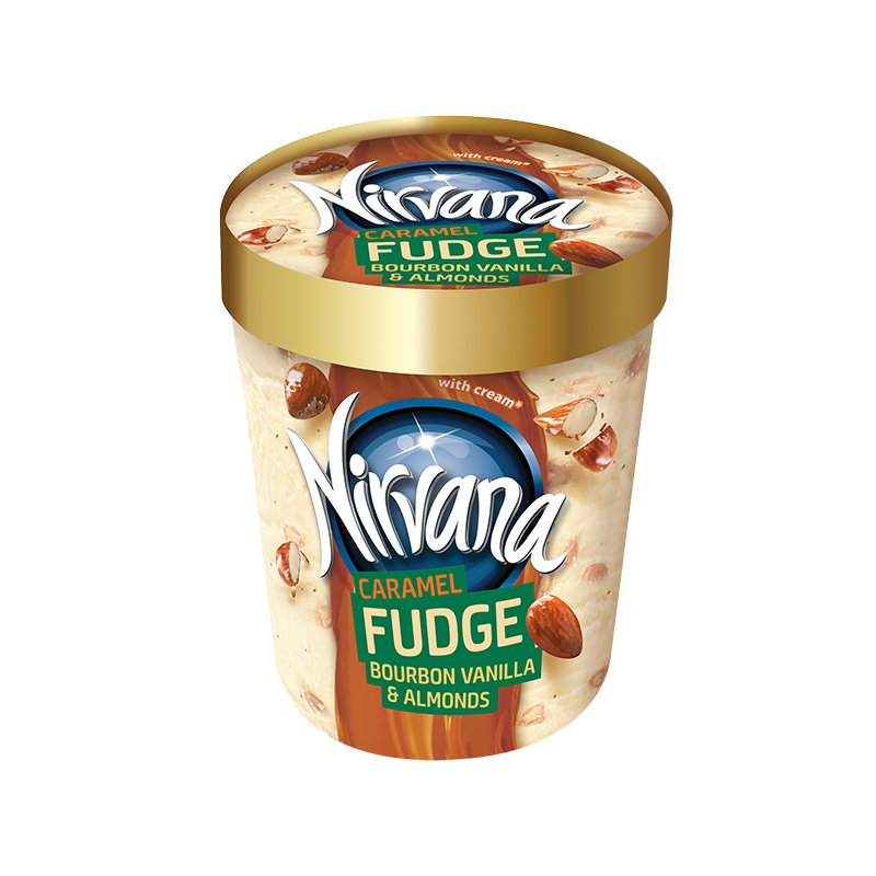 NIRVANA Caramel fudge Bourbon Vanilla & almonds 0.47L