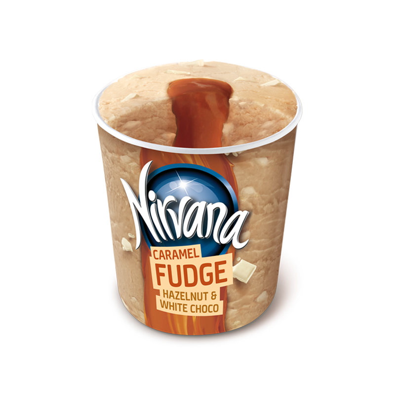 NIRVANA Caramel Fudge Hazelnut & White Choco 0.47L